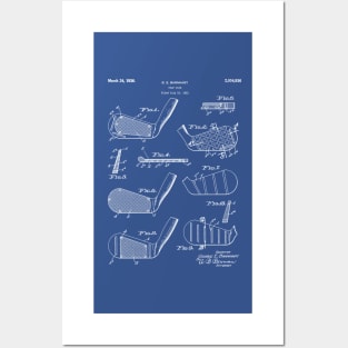 Golf Clubs Patent - Golfing Art - Blueprint Posters and Art